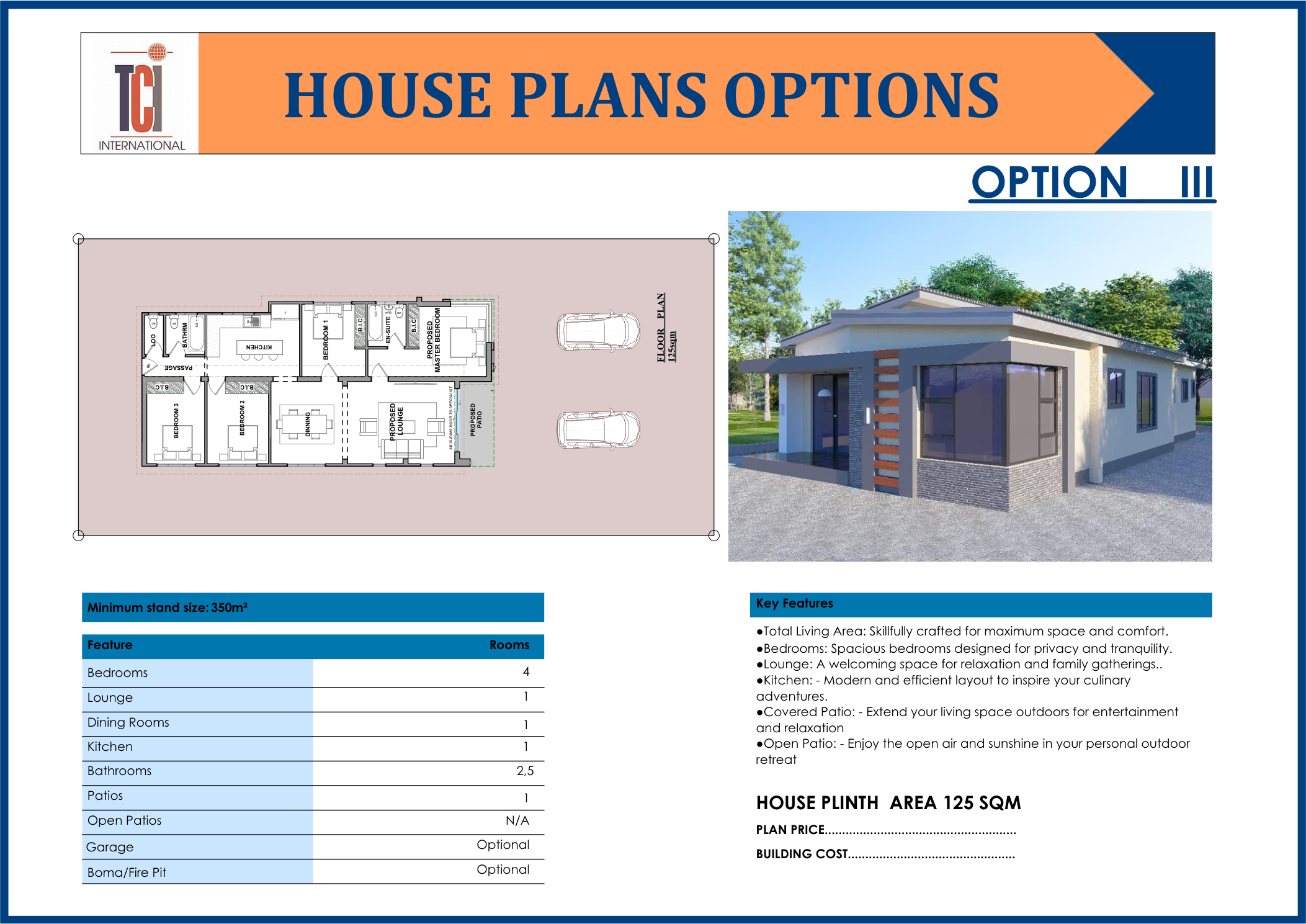 Four-Bedroom Family Villa Floor Plan