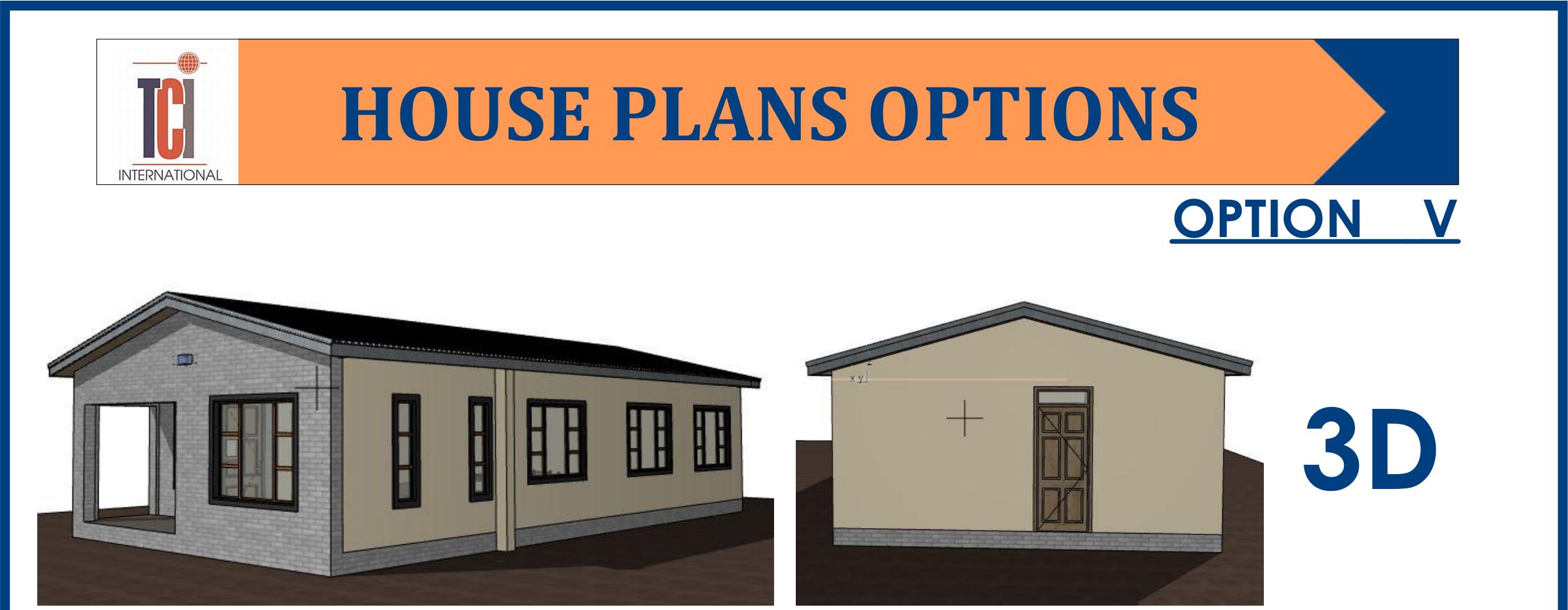 Three-Bedroom Compact Home 3D Render